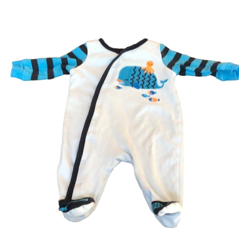 🍭4/$20 Koala Kids whale snap footie pj for baby boy - 3 months
